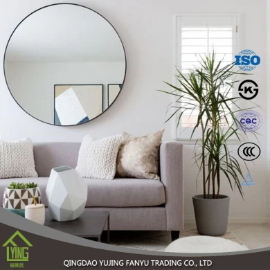 silver round fashion mirror for wall decoration