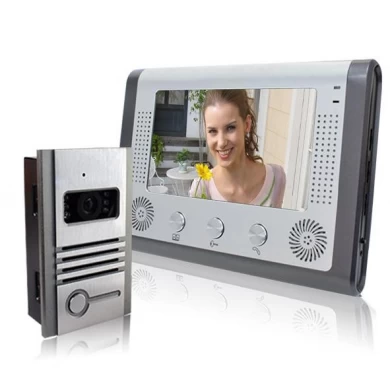 4 fils mains libres 7inch VIDEOPHONE Nightvision Two Way Intercom PY-V802MB11