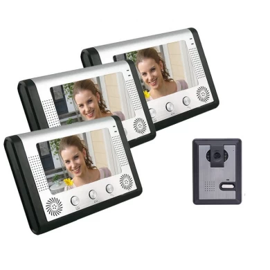 7 inch color video intercom doorbell tow up to six combinations of two PY-V801MA11