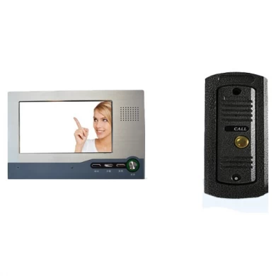 7inch vídeo con conexión de cable del monitor de interior con el metal del agujero de alfiler cámara para Villa etc PY-V7Y-M