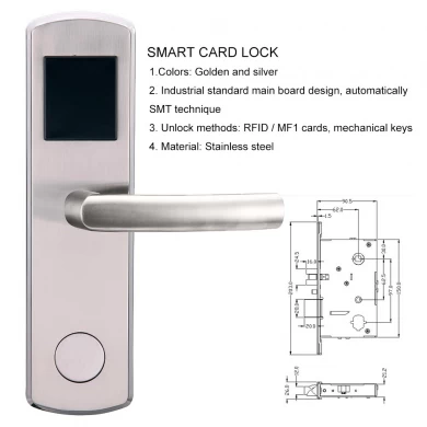 Gratis software hotel keycard lock fabriek, elektronische deurslot systeem voor hotels