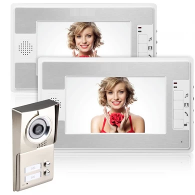 Home Security Citofono 7 "LCD videocitofono Kit di supporto 3 Famiglie PY-V812MC13