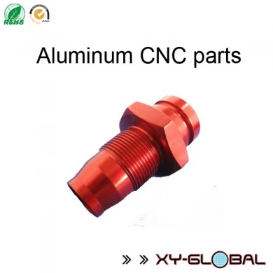 OEM aluminium die pemutus acuan, Red anodized bahagian kereta CNC aluminium aloi