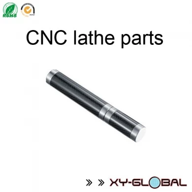 anodized aluminum cnc lathe machining caps for carbon fiber tube case