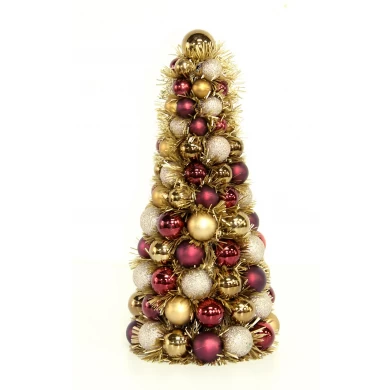 12" popolare colore metallo cono Prelit albero di Natale