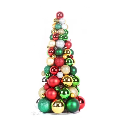 16" Decorated Tabletop Christmas Ornament Trees