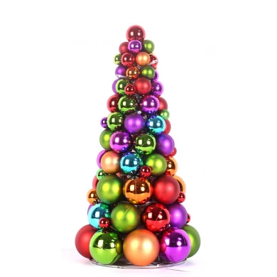 16" Decorated Tabletop Christmas Ornament Trees