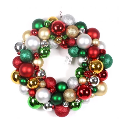 16" plastic Christmas oświetlony Ornament wieniec