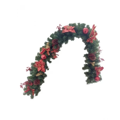 180cm Christmas Poinsettia Garland on sales