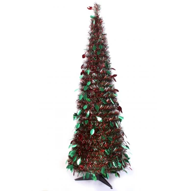 2016 novo design flexível ouropel pop up com árvore de Natal