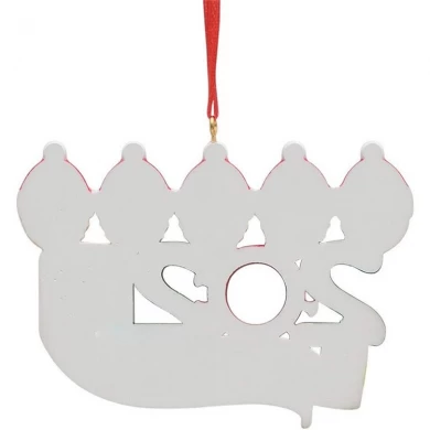 2020 quarantine ornament In stock Amazon hotsales DIY blessing Christmas pendant hanging Snowman family quarantine gifts