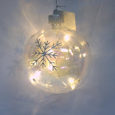 3.25" New Type Glass Xmas Ball With Led Lights