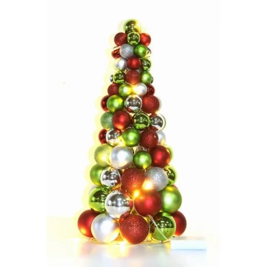 Árvore de ornamento 45cm colorida decoração mesa Natal