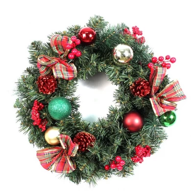 45cm Pine needle wreath for Christmas