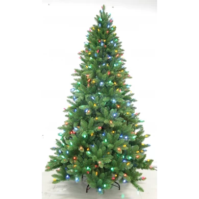 7.5' PE 圣诞树装饰前, 点亮圣诞树前, 点亮圣诞树