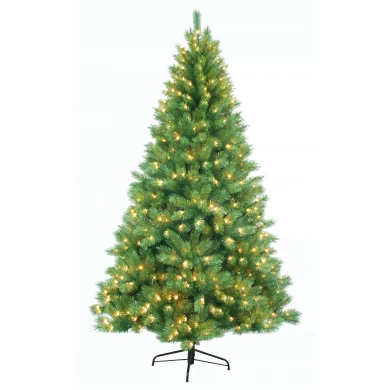 7.5' PE christmas tree decorations, pre lit christmas tree,pre lit christmas tree 