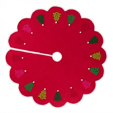 Christmas decoration supplier red 48 inch tree skirt merry christmas for Holiday Party Tree Mat