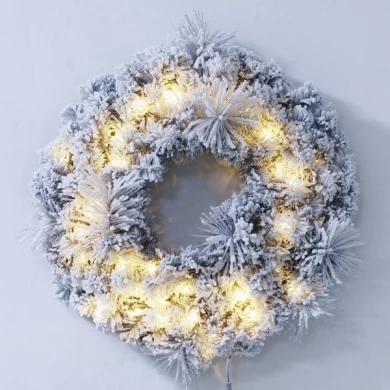 Christmas led battery operated light up outdoor christmas wreath