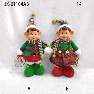 Christmas tree hanging plush santa elf doll for home decor gift ornaments