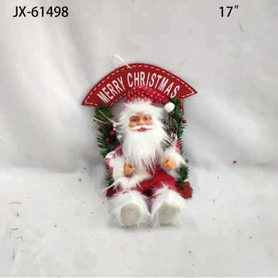 Classic shaped soft plush gift decor Christmas tree ornaments 9" 11" 12" 13" 16" 17" 18" 21" santa claus dolls