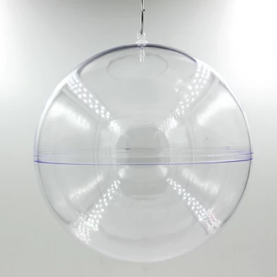 Clear Plastic Openable Christmas Ornament  