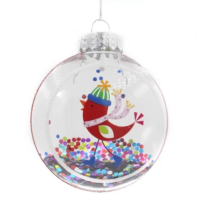Esfera de vidro personalizado Natal durável