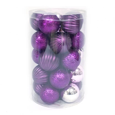 Decorating shatterproof plastic hanging Christmas ball set