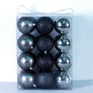 Set de boules de Noël en plastique décoratives