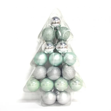 Decorative salable plastic hanging Christmas ball