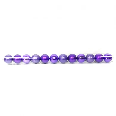 Durable Multicolor 60mm Plastic Xmas Ornament Ball