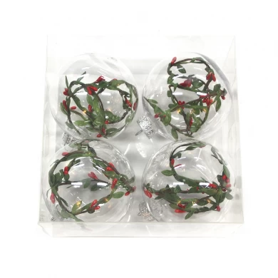 Excellent quality decorative plastic Christmas clear ball