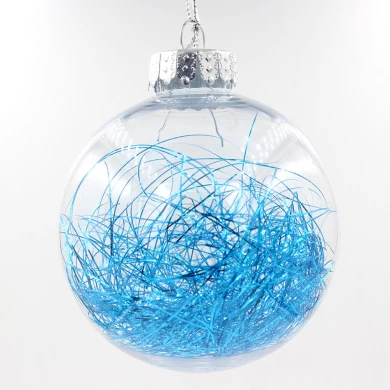 Glass Christmas Bauble With Inside Ornaments