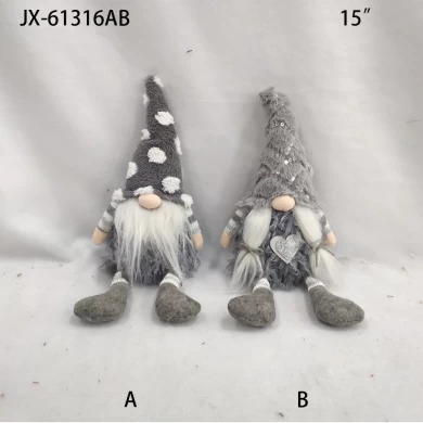 Gray Santa Claus Plush Kids Toys Christmas Decoration faceless dolls