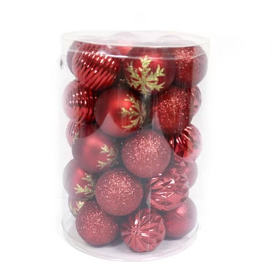 Caliente venta colorida navidad ornamento bola de plástico