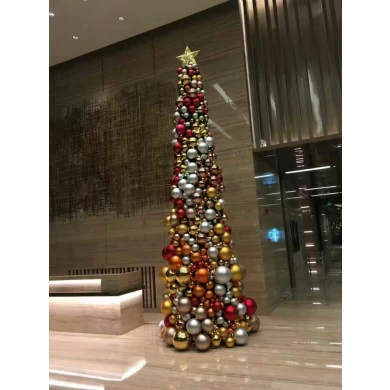 Interior 5m árbol de bola de Navidad gigante con luces