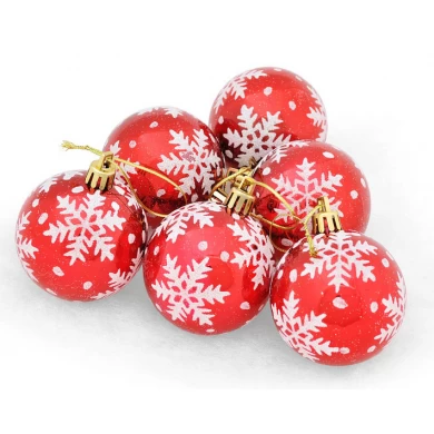 Economici di alta qualità di Natale in plastica gingillo con fiocco di neve