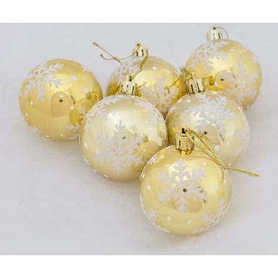 Inexpensive High Quality Christmas Plastic Bauble With Snowflake