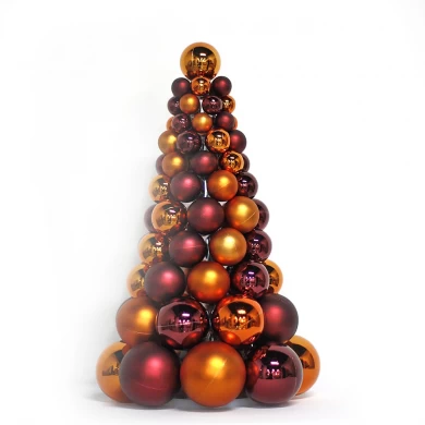 Inexpensive salable plastic christmas ball ornament tree