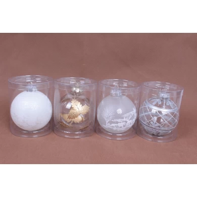 Luxury Top Quality Christmas Glass Ball With Patterns