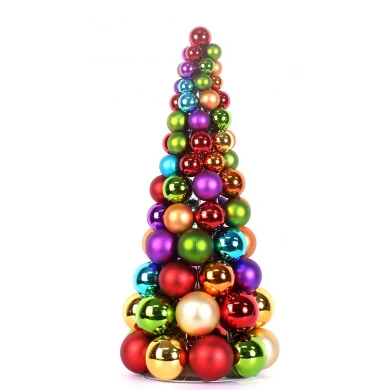 作る 24"装飾的なクリスマス ボール ツリー