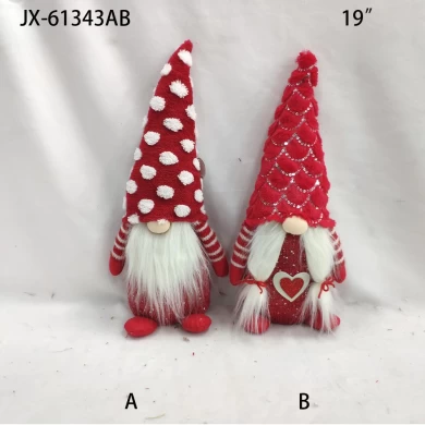 New Arrivals red Santa Claus Plush Kids Toys christmas faceless doll ornaments