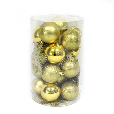 Novo estilo de Natal bola de decoração de plástico tubo