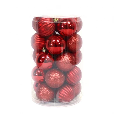 Nuevo estilo de plástico bola de navidad ornamento