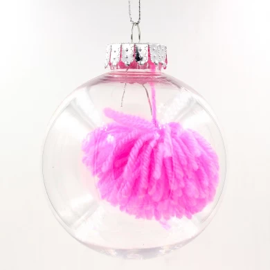 Personalized Plastic Clear Christmas Bulb 