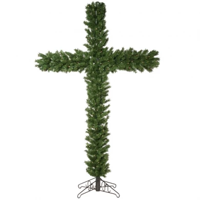 Pre zapalił Boże Narodzenie drzewo krzyża z światła LED