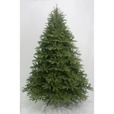 Pre decorado árbol de Navidad artificial flocado metálico