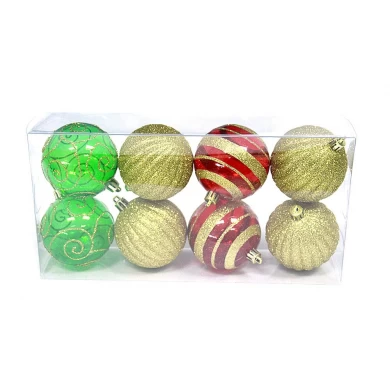 Promotionele gemengde type plastic Christmas Ball set