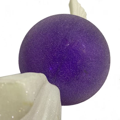 Purple plastic glitter 18inch christmas candy ornament for xmas tree hanging home festival decor