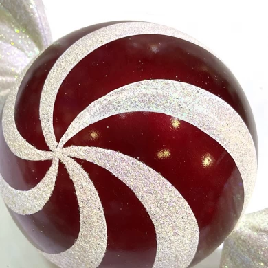 Red glitter ball 18inch christmas tree candy ornaments for indoor decoration