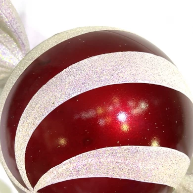 Red glitter ball 18inch christmas tree candy ornaments for indoor decoration